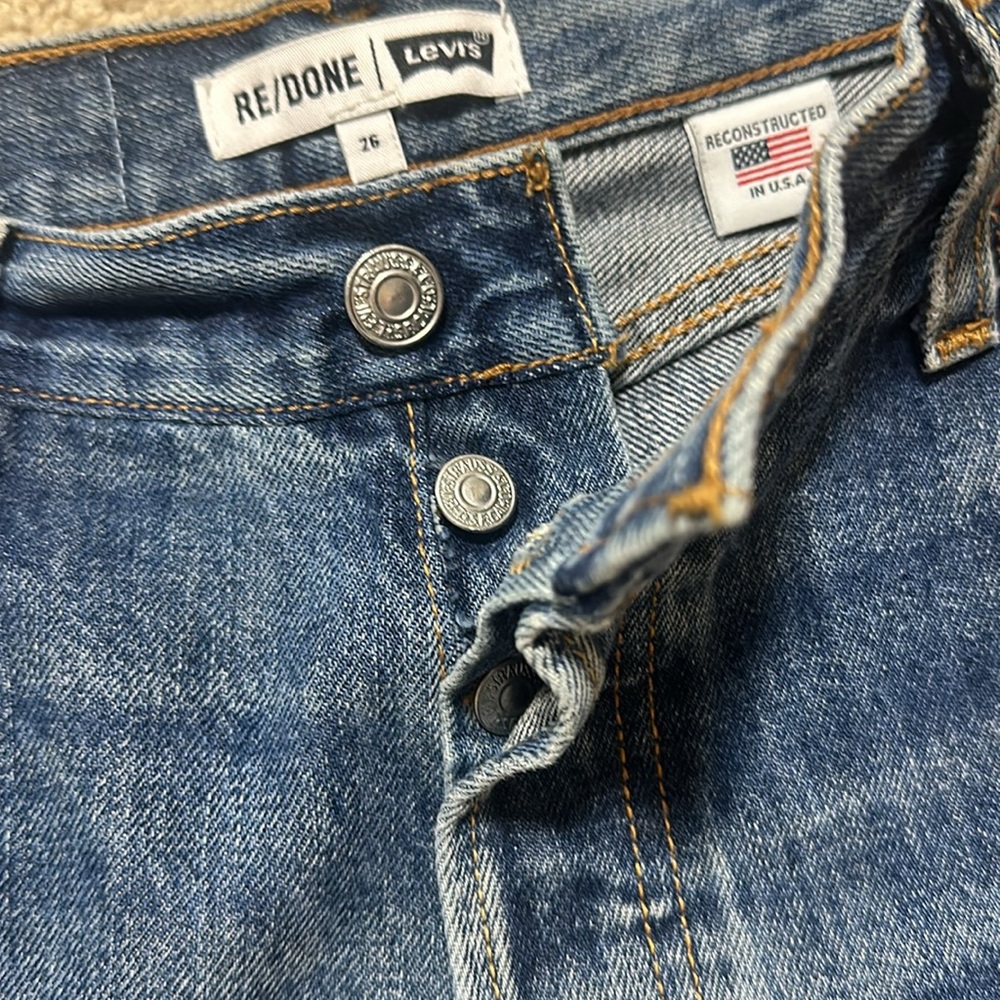Re/Done Classic Indigo Straight Leg Jeans - Picture 5 of 16